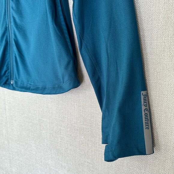 Juicy Couture Full Zip Athletic Jacket Teal Blue Size Medium - Picture 4 of 9